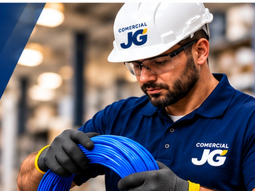 Profissional com uniforme da Comercial JG em atendimento ao projeto